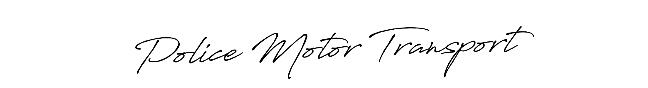 Use a signature maker to create a handwritten signature online. With this signature software, you can design (Antro_Vectra_Bolder) your own signature for name Police Motor Transport. Police Motor Transport signature style 7 images and pictures png