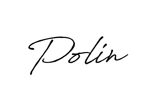 Design your own signature with our free online signature maker. With this signature software, you can create a handwritten (Antro_Vectra_Bolder) signature for name Polin. Polin signature style 7 images and pictures png