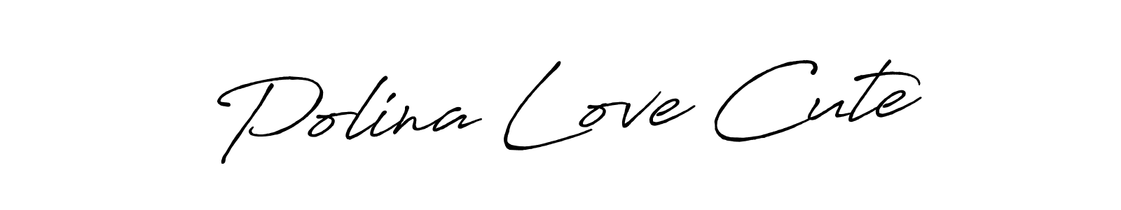 Once you've used our free online signature maker to create your best signature Antro_Vectra_Bolder style, it's time to enjoy all of the benefits that Polina Love Cute name signing documents. Polina Love Cute signature style 7 images and pictures png