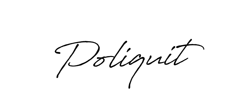 The best way (Antro_Vectra_Bolder) to make a short signature is to pick only two or three words in your name. The name Poliquit include a total of six letters. For converting this name. Poliquit signature style 7 images and pictures png