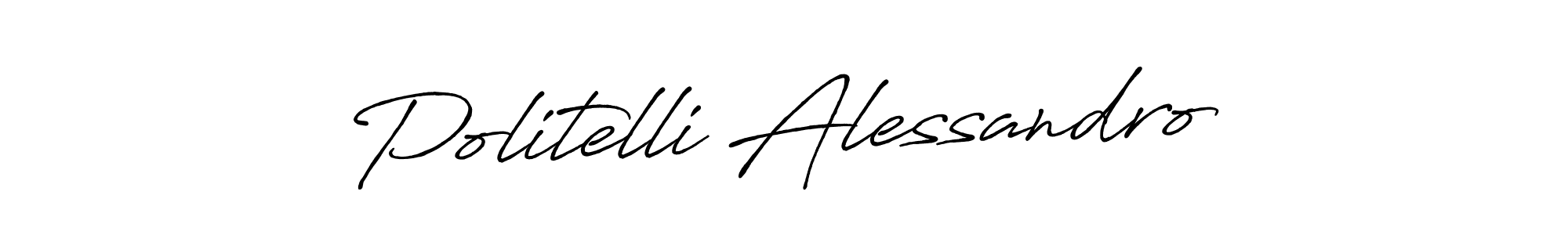 Use a signature maker to create a handwritten signature online. With this signature software, you can design (Antro_Vectra_Bolder) your own signature for name Politelli Alessandro. Politelli Alessandro signature style 7 images and pictures png