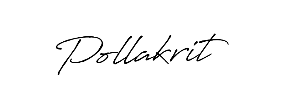 Design your own signature with our free online signature maker. With this signature software, you can create a handwritten (Antro_Vectra_Bolder) signature for name Pollakrit. Pollakrit signature style 7 images and pictures png