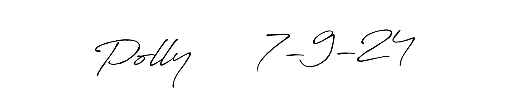 How to make Polly      7-9-24 signature? Antro_Vectra_Bolder is a professional autograph style. Create handwritten signature for Polly      7-9-24 name. Polly      7-9-24 signature style 7 images and pictures png