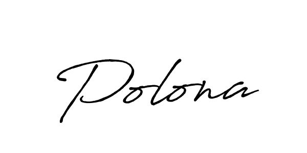 Make a beautiful signature design for name Polona. With this signature (Antro_Vectra_Bolder) style, you can create a handwritten signature for free. Polona signature style 7 images and pictures png