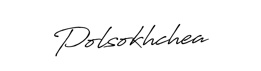 Design your own signature with our free online signature maker. With this signature software, you can create a handwritten (Antro_Vectra_Bolder) signature for name Polsokhchea. Polsokhchea signature style 7 images and pictures png