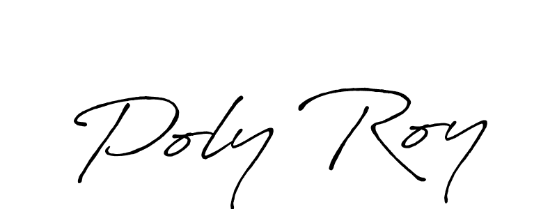 The best way (Antro_Vectra_Bolder) to make a short signature is to pick only two or three words in your name. The name Poly Roy include a total of six letters. For converting this name. Poly Roy signature style 7 images and pictures png