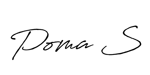 It looks lik you need a new signature style for name Poma S. Design unique handwritten (Antro_Vectra_Bolder) signature with our free signature maker in just a few clicks. Poma S signature style 7 images and pictures png