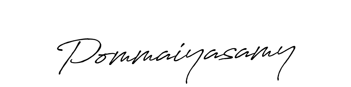 if you are searching for the best signature style for your name Pommaiyasamy. so please give up your signature search. here we have designed multiple signature styles  using Antro_Vectra_Bolder. Pommaiyasamy signature style 7 images and pictures png