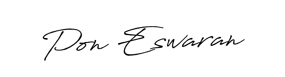 if you are searching for the best signature style for your name Pon Eswaran. so please give up your signature search. here we have designed multiple signature styles  using Antro_Vectra_Bolder. Pon Eswaran signature style 7 images and pictures png