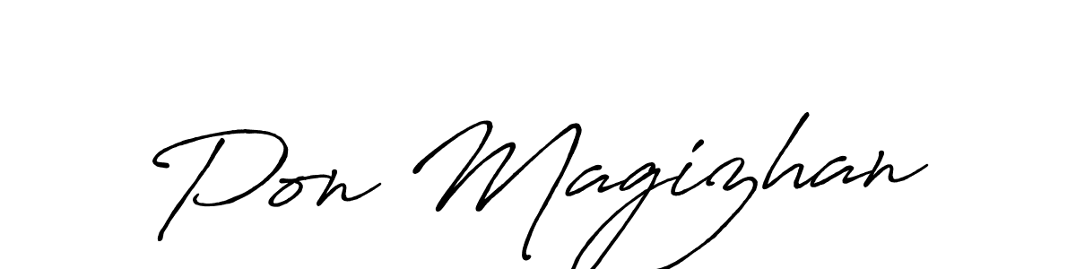 This is the best signature style for the Pon Magizhan name. Also you like these signature font (Antro_Vectra_Bolder). Mix name signature. Pon Magizhan signature style 7 images and pictures png