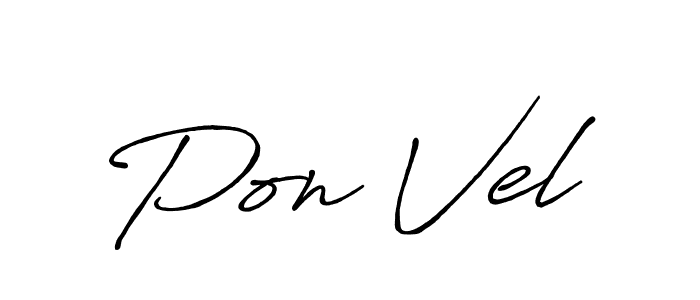 Once you've used our free online signature maker to create your best signature Antro_Vectra_Bolder style, it's time to enjoy all of the benefits that Pon Vel name signing documents. Pon Vel signature style 7 images and pictures png