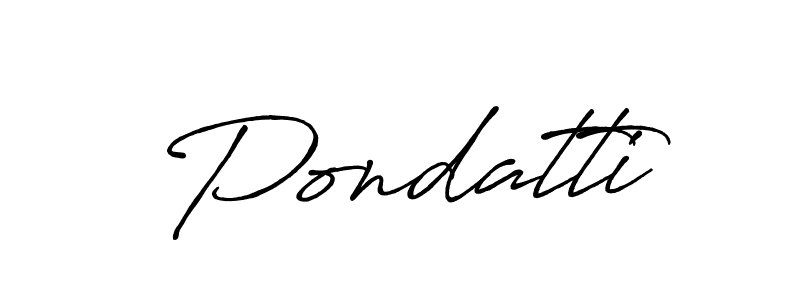 How to make Pondatti name signature. Use Antro_Vectra_Bolder style for creating short signs online. This is the latest handwritten sign. Pondatti signature style 7 images and pictures png