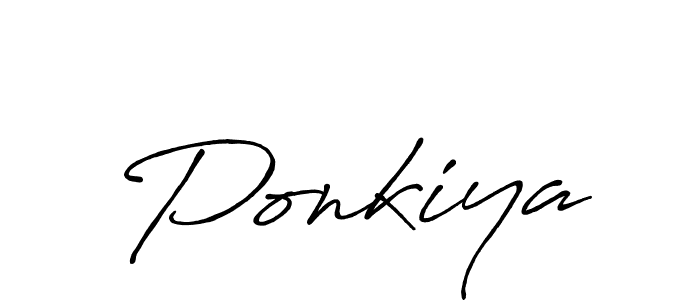 Ponkiya stylish signature style. Best Handwritten Sign (Antro_Vectra_Bolder) for my name. Handwritten Signature Collection Ideas for my name Ponkiya. Ponkiya signature style 7 images and pictures png