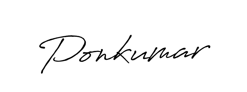 Create a beautiful signature design for name Ponkumar. With this signature (Antro_Vectra_Bolder) fonts, you can make a handwritten signature for free. Ponkumar signature style 7 images and pictures png