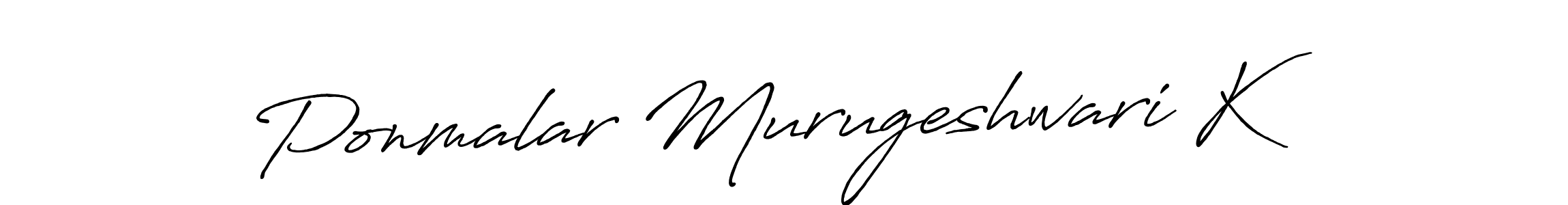 It looks lik you need a new signature style for name Ponmalar Murugeshwari K. Design unique handwritten (Antro_Vectra_Bolder) signature with our free signature maker in just a few clicks. Ponmalar Murugeshwari K signature style 7 images and pictures png