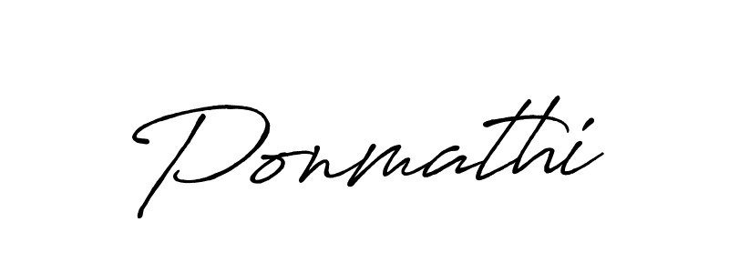 Design your own signature with our free online signature maker. With this signature software, you can create a handwritten (Antro_Vectra_Bolder) signature for name Ponmathi. Ponmathi signature style 7 images and pictures png