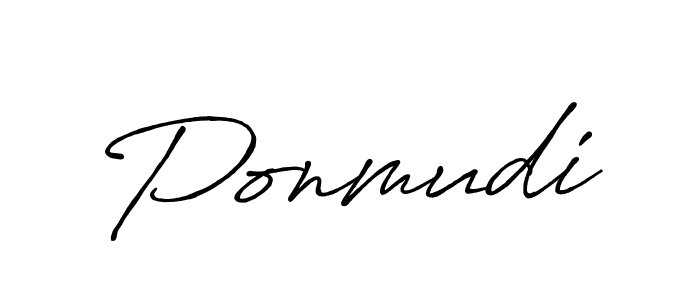 Design your own signature with our free online signature maker. With this signature software, you can create a handwritten (Antro_Vectra_Bolder) signature for name Ponmudi. Ponmudi signature style 7 images and pictures png