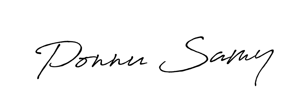How to make Ponnu Samy name signature. Use Antro_Vectra_Bolder style for creating short signs online. This is the latest handwritten sign. Ponnu Samy signature style 7 images and pictures png