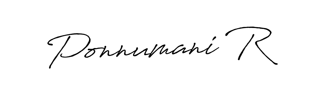 Also You can easily find your signature by using the search form. We will create Ponnumani R name handwritten signature images for you free of cost using Antro_Vectra_Bolder sign style. Ponnumani R signature style 7 images and pictures png