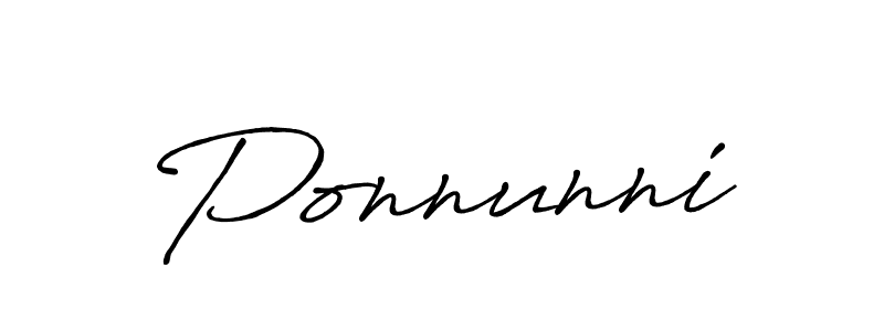 Make a beautiful signature design for name Ponnunni. Use this online signature maker to create a handwritten signature for free. Ponnunni signature style 7 images and pictures png