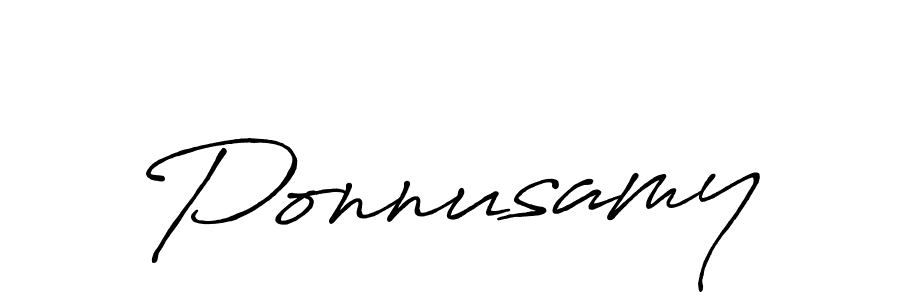 Use a signature maker to create a handwritten signature online. With this signature software, you can design (Antro_Vectra_Bolder) your own signature for name Ponnusamy. Ponnusamy signature style 7 images and pictures png