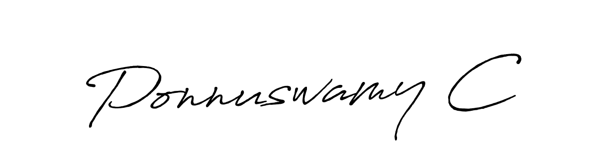 Also we have Ponnuswamy C name is the best signature style. Create professional handwritten signature collection using Antro_Vectra_Bolder autograph style. Ponnuswamy C signature style 7 images and pictures png