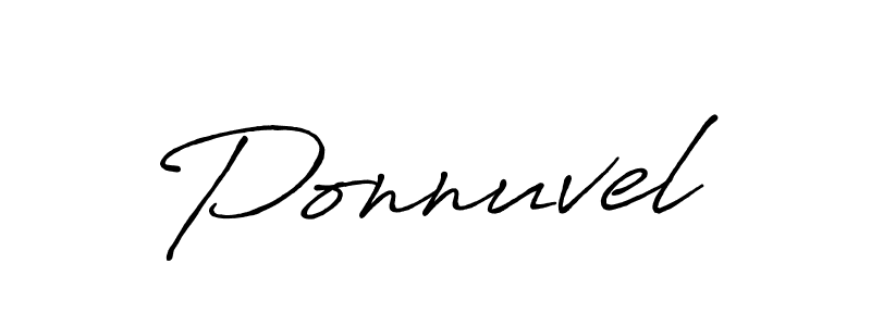 Make a beautiful signature design for name Ponnuvel. With this signature (Antro_Vectra_Bolder) style, you can create a handwritten signature for free. Ponnuvel signature style 7 images and pictures png