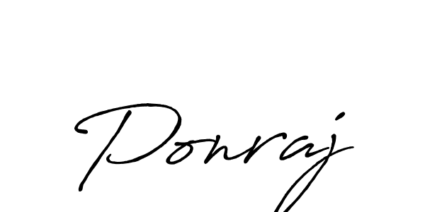 It looks lik you need a new signature style for name Ponraj. Design unique handwritten (Antro_Vectra_Bolder) signature with our free signature maker in just a few clicks. Ponraj signature style 7 images and pictures png