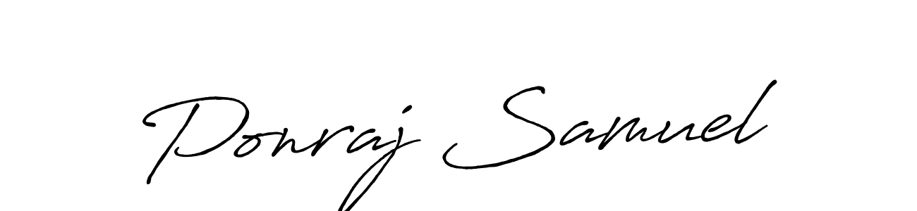 Also we have Ponraj Samuel name is the best signature style. Create professional handwritten signature collection using Antro_Vectra_Bolder autograph style. Ponraj Samuel signature style 7 images and pictures png