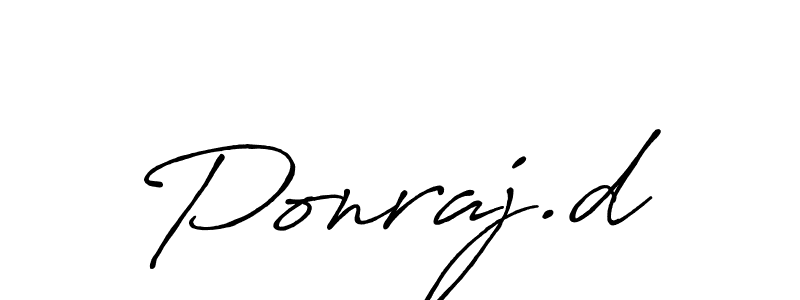 The best way (Antro_Vectra_Bolder) to make a short signature is to pick only two or three words in your name. The name Ponraj.d include a total of six letters. For converting this name. Ponraj.d signature style 7 images and pictures png