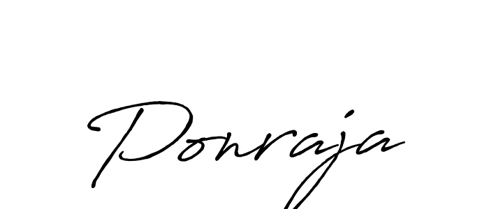 Design your own signature with our free online signature maker. With this signature software, you can create a handwritten (Antro_Vectra_Bolder) signature for name Ponraja. Ponraja signature style 7 images and pictures png