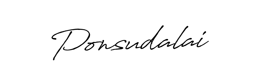 How to make Ponsudalai signature? Antro_Vectra_Bolder is a professional autograph style. Create handwritten signature for Ponsudalai name. Ponsudalai signature style 7 images and pictures png