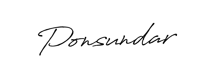 Design your own signature with our free online signature maker. With this signature software, you can create a handwritten (Antro_Vectra_Bolder) signature for name Ponsundar. Ponsundar signature style 7 images and pictures png