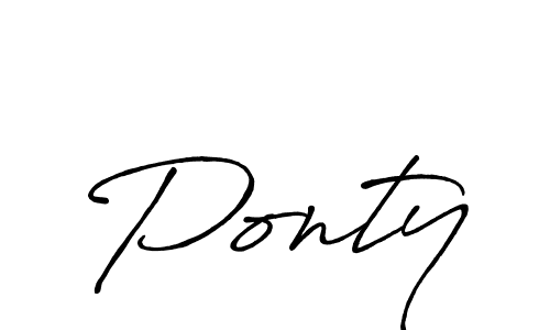 Design your own signature with our free online signature maker. With this signature software, you can create a handwritten (Antro_Vectra_Bolder) signature for name Ponty. Ponty signature style 7 images and pictures png