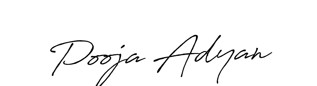 Use a signature maker to create a handwritten signature online. With this signature software, you can design (Antro_Vectra_Bolder) your own signature for name Pooja Adyan. Pooja Adyan signature style 7 images and pictures png
