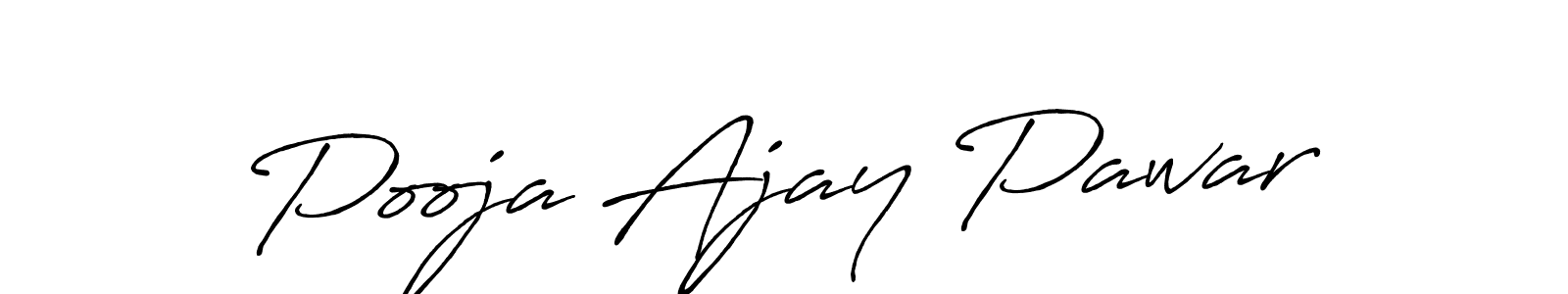 The best way (Antro_Vectra_Bolder) to make a short signature is to pick only two or three words in your name. The name Pooja Ajay Pawar include a total of six letters. For converting this name. Pooja Ajay Pawar signature style 7 images and pictures png