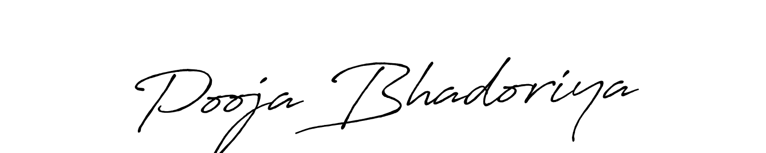 Design your own signature with our free online signature maker. With this signature software, you can create a handwritten (Antro_Vectra_Bolder) signature for name Pooja Bhadoriya. Pooja Bhadoriya signature style 7 images and pictures png