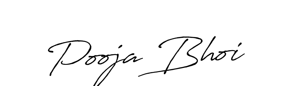 Make a beautiful signature design for name Pooja Bhoi. With this signature (Antro_Vectra_Bolder) style, you can create a handwritten signature for free. Pooja Bhoi signature style 7 images and pictures png