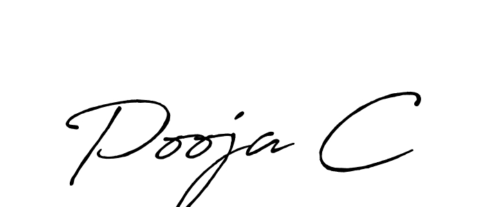 It looks lik you need a new signature style for name Pooja C. Design unique handwritten (Antro_Vectra_Bolder) signature with our free signature maker in just a few clicks. Pooja C signature style 7 images and pictures png