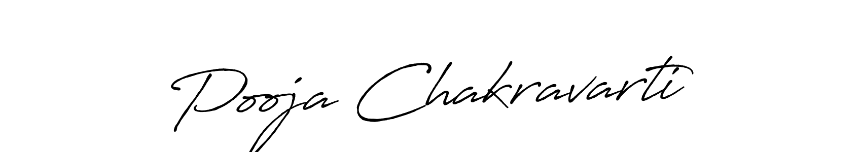 Make a beautiful signature design for name Pooja Chakravarti. With this signature (Antro_Vectra_Bolder) style, you can create a handwritten signature for free. Pooja Chakravarti signature style 7 images and pictures png