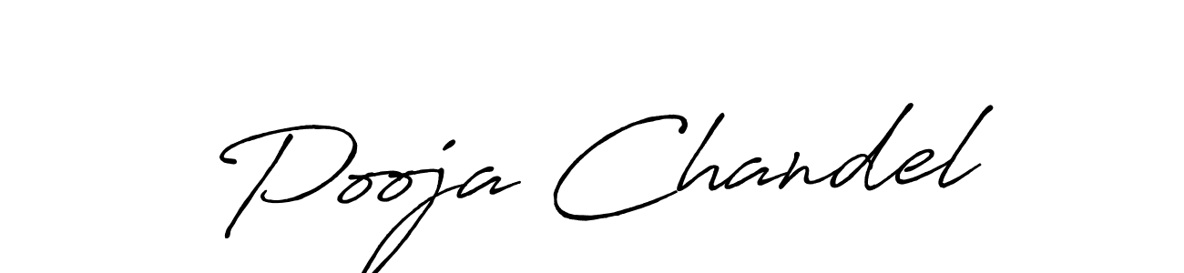 Create a beautiful signature design for name Pooja Chandel. With this signature (Antro_Vectra_Bolder) fonts, you can make a handwritten signature for free. Pooja Chandel signature style 7 images and pictures png