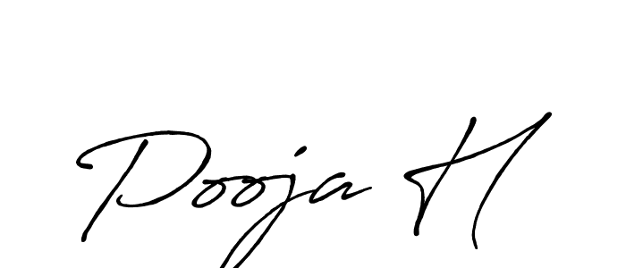 Also we have Pooja H name is the best signature style. Create professional handwritten signature collection using Antro_Vectra_Bolder autograph style. Pooja H signature style 7 images and pictures png