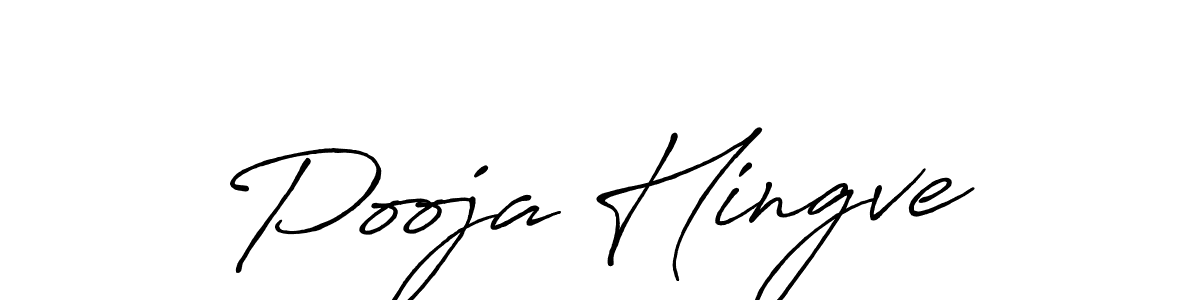 Create a beautiful signature design for name Pooja Hingve. With this signature (Antro_Vectra_Bolder) fonts, you can make a handwritten signature for free. Pooja Hingve signature style 7 images and pictures png