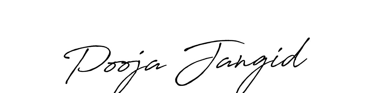 Pooja Jangid stylish signature style. Best Handwritten Sign (Antro_Vectra_Bolder) for my name. Handwritten Signature Collection Ideas for my name Pooja Jangid. Pooja Jangid signature style 7 images and pictures png