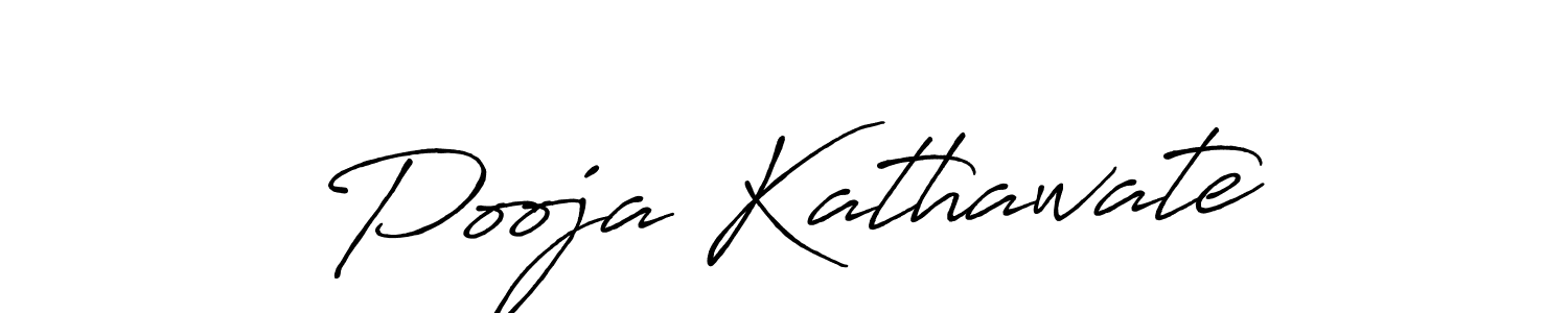 Make a beautiful signature design for name Pooja Kathawate. With this signature (Antro_Vectra_Bolder) style, you can create a handwritten signature for free. Pooja Kathawate signature style 7 images and pictures png