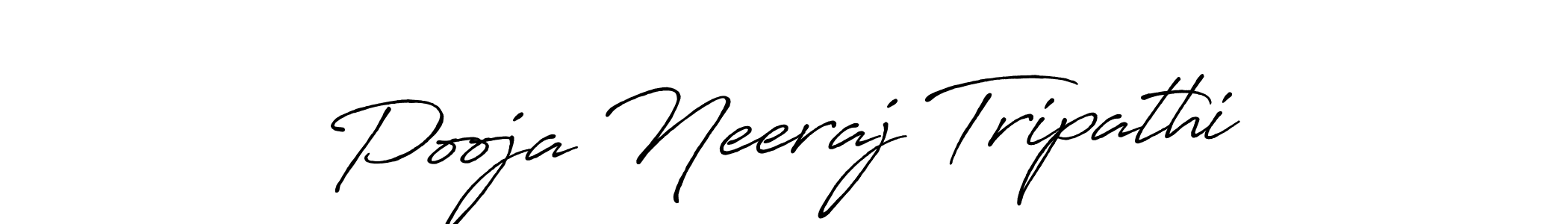 Pooja Neeraj Tripathi stylish signature style. Best Handwritten Sign (Antro_Vectra_Bolder) for my name. Handwritten Signature Collection Ideas for my name Pooja Neeraj Tripathi. Pooja Neeraj Tripathi signature style 7 images and pictures png