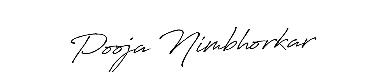 Pooja Nimbhorkar stylish signature style. Best Handwritten Sign (Antro_Vectra_Bolder) for my name. Handwritten Signature Collection Ideas for my name Pooja Nimbhorkar. Pooja Nimbhorkar signature style 7 images and pictures png