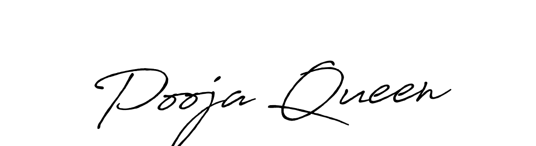 Create a beautiful signature design for name Pooja Queen. With this signature (Antro_Vectra_Bolder) fonts, you can make a handwritten signature for free. Pooja Queen signature style 7 images and pictures png