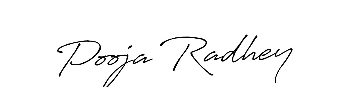 How to make Pooja Radhey signature? Antro_Vectra_Bolder is a professional autograph style. Create handwritten signature for Pooja Radhey name. Pooja Radhey signature style 7 images and pictures png