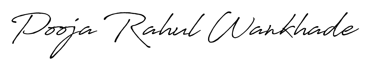 The Antro_Vectra_Bolder font transforms the name Pooja Rahul Wankhade into an executive sign with sharp precision and distinguished character. Pooja Rahul Wankhade signature style 7 images and pictures png